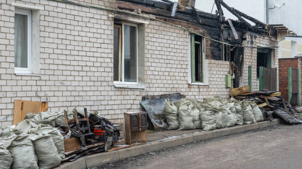Professional Fire Damage Assessment technician working in Darby, PA